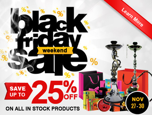 Black Friday Sale all weekend long at South Smoke on hookahs and accessories