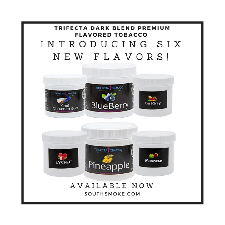 Six New Trifecta Dark Leaf Hookah Tobacco Flavors