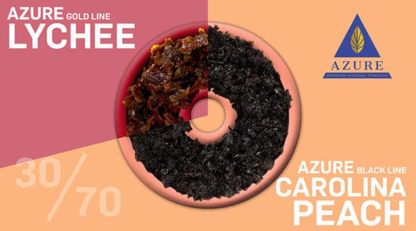 Azure Tobacco Lychee and Carolina Peach Tobacco Mix