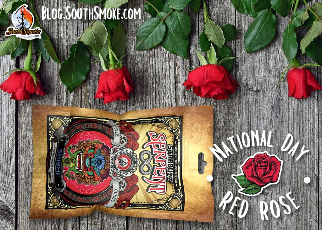 National Day Red Roses on Wooden Planks Starbuzz Serpent Shishi