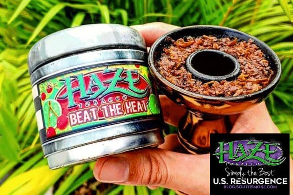 Haze Hookah Tobacco Flavor Beat The Heat packed in a hookah bowl