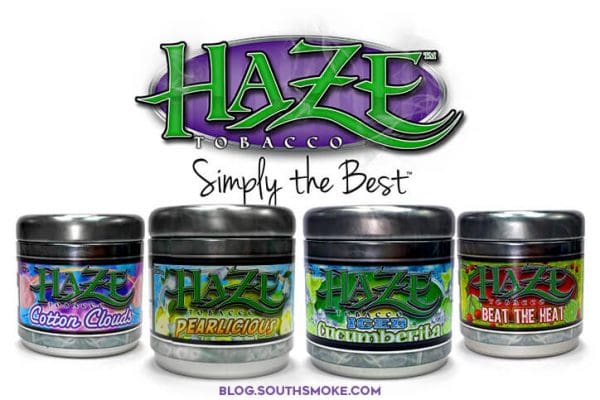 Haze Hookah Tobacco Simply tthe Best logo shisha flavors Pearlicious, Iced Cucumberita, Cotton Clouds and Beat the Heat