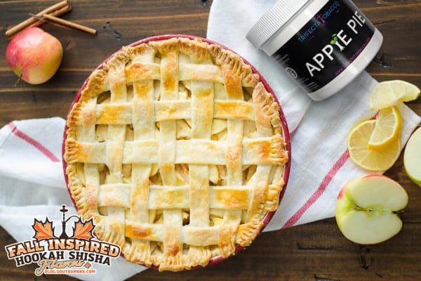 Trifecta Tobacco Apple Pie with sliced apples and baked apple pie