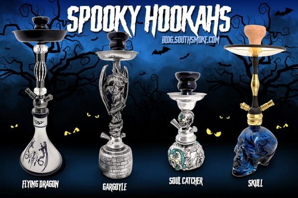 Spooky themed Vapor Hookahs Gargoyle, Flying Dragon, Soul Catcher and Skull