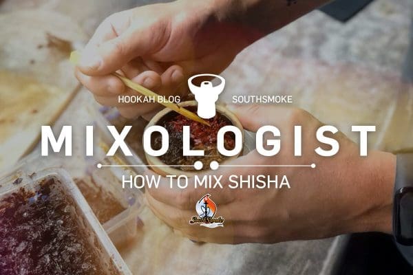 Hands holding hookah bowl packing it with shisha - How to Mix Shisha Tobacco Hookah Mixologist blog post