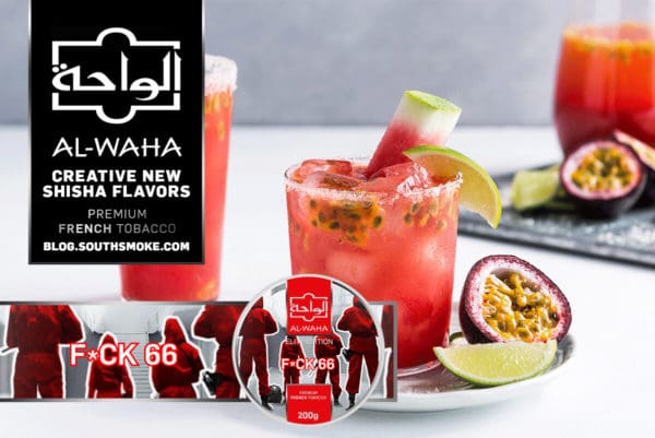 Al-Waha F*CK 66 Passion Fruit Hookah Flavor - watermelon guava cocktails with passion fruit and lime slices