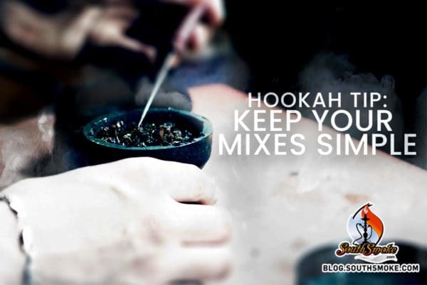 hands mixing shisha in hookah bowl close up