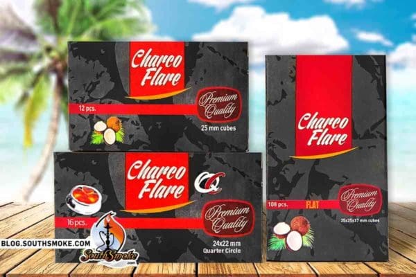 Charco Flare hookah coconut charcoal boxes in 12 pcs, 16 pcs, 108 pcs boxes