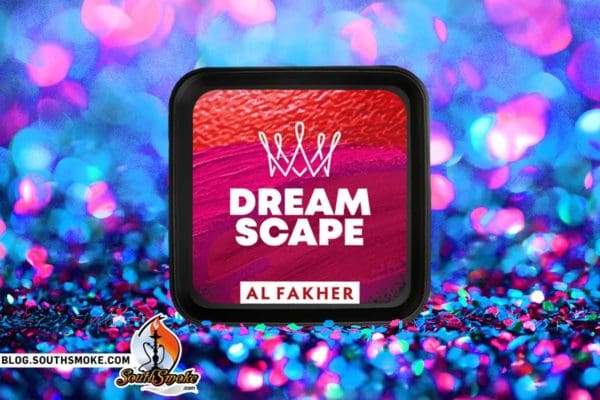 Al Fakher Dreamscape Shisha with bright blue and pink glitter confetti all over.