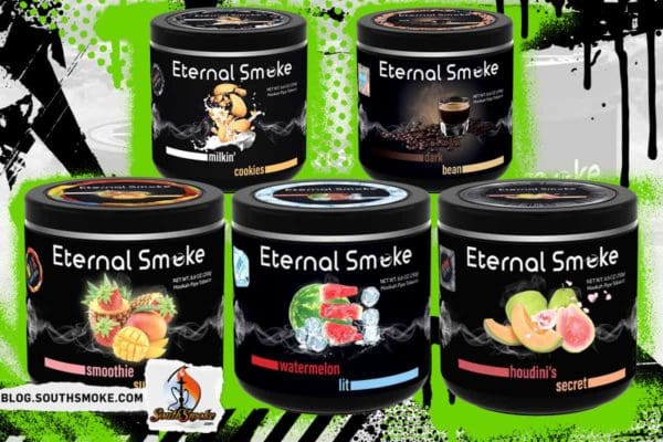 5 Eternal Smoke Shisha Jars on a Urban background