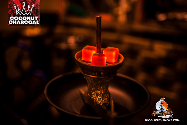 hookah bowl with glowing hot charcoals 