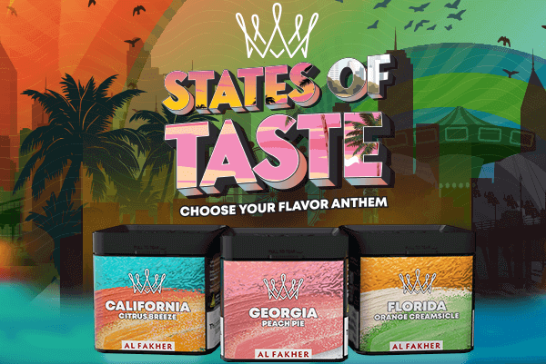 Provenence States of Taste shisha line from Al Fakher - California, Georgia, and Florida shisha flavors